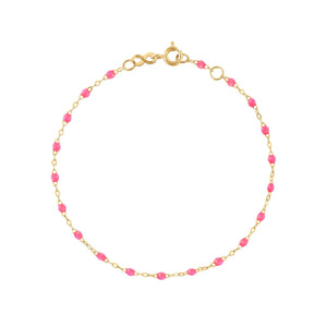 Gigi Clozeau - Classic Gigi Pink bracelet, Yellow Gold, 7.5"