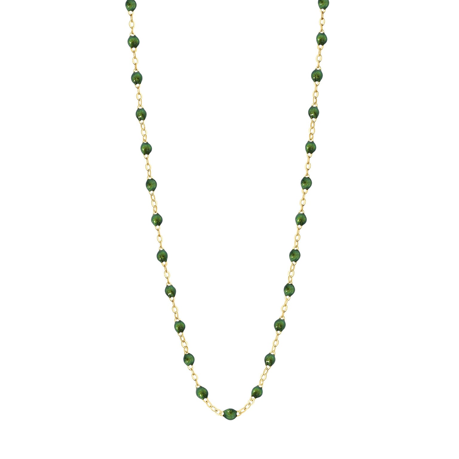 Gigi Clozeau 18kt rose gold diamond beaded necklace - Green