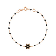 Gigi Clozeau - Étoile Diamond Bracelet, Black, Rose Gold, 6.7"