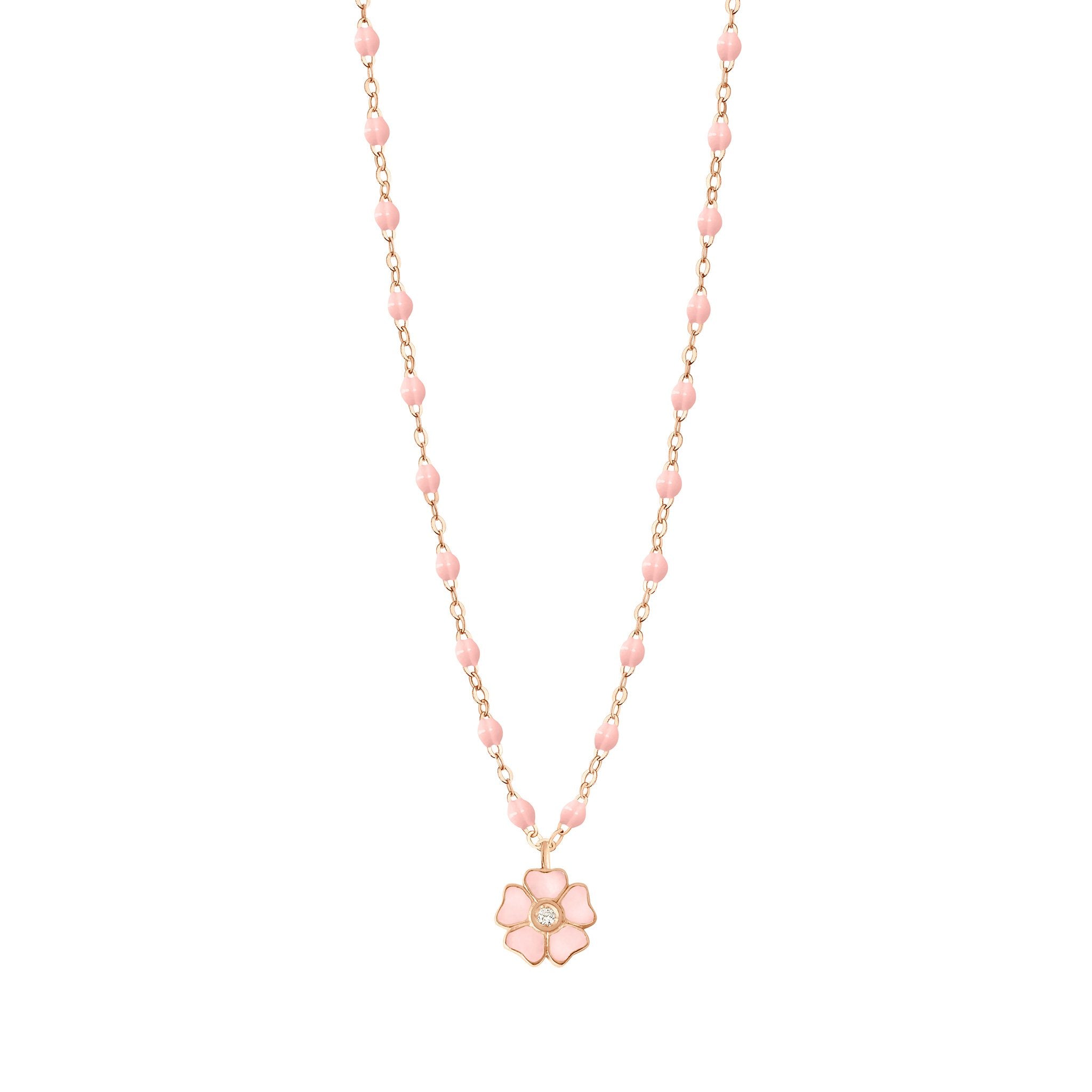 FREELIGHT LIGHT POINT NECKLACE IN ROSE GOLD AND PINK DIAMOND