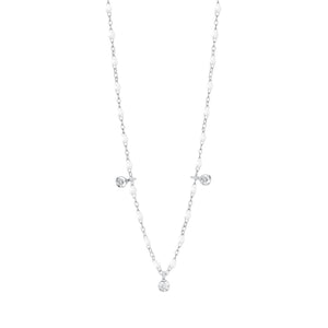 Gigi Clozeau - Gigi Supreme Classic 3 Diamond Necklace, White, White Gold, 17.7"