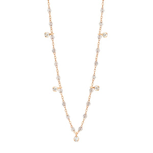 Gigi Clozeau - Gigi Supreme Classic 5 Diamond Necklace, Sparkle, Rose Gold, 17.7"