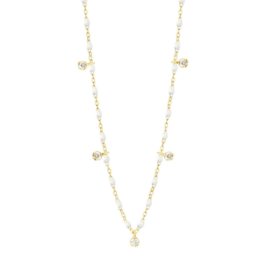 Gigi Clozeau - Gigi Supreme Classic 5 Diamond Necklace, White, Yellow Gold, 17.7