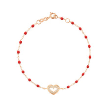 Gigi Clozeau - Heart Supreme Classic Gigi diamond bracelet, Poppy, Rose Gold, 6.7"