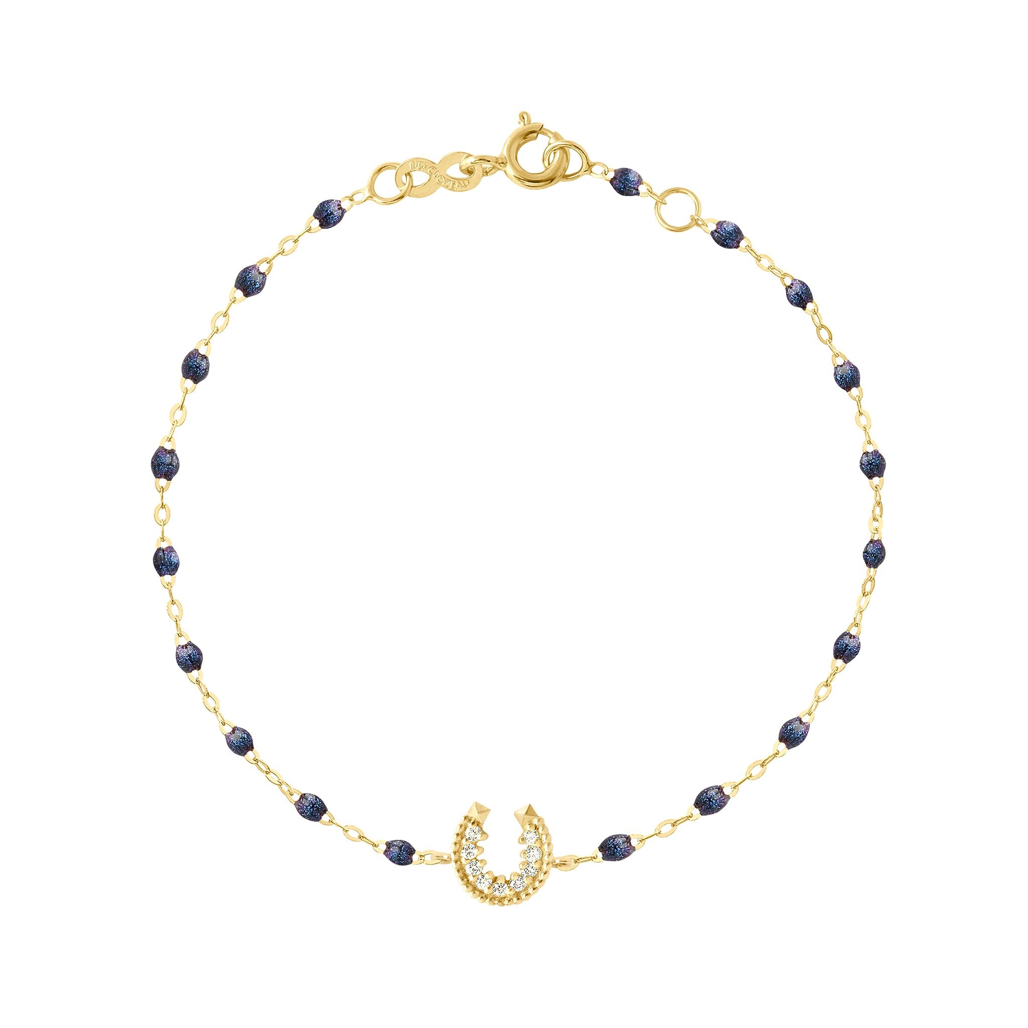 Horseshoe Diamond Sapphire bracelet, Yellow Gold, 6.7 – Gigi Clozeau -  Jewelry