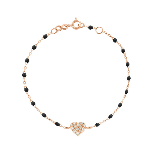 Gigi Clozeau - In Love Diamond Bracelet, Black, Rose Gold, 6.7