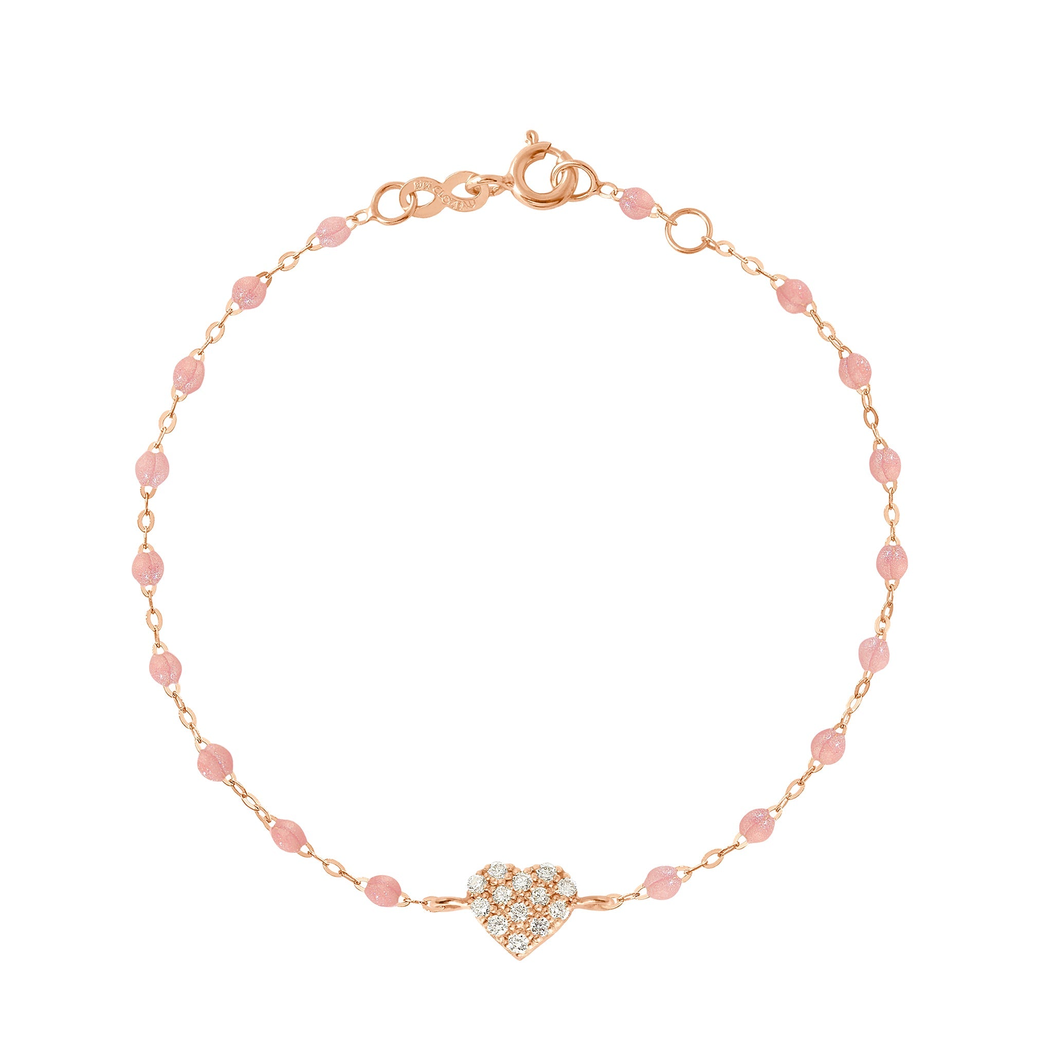 Gigi Clozeau - In Love Diamond Bracelet, Blush, Rose Gold, 6.7"