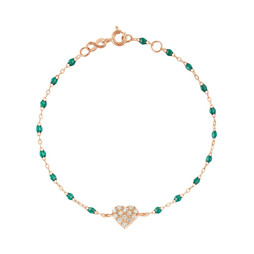 Gigi Clozeau - In Love Diamond Bracelet, Emerald, Rose Gold, 6.7