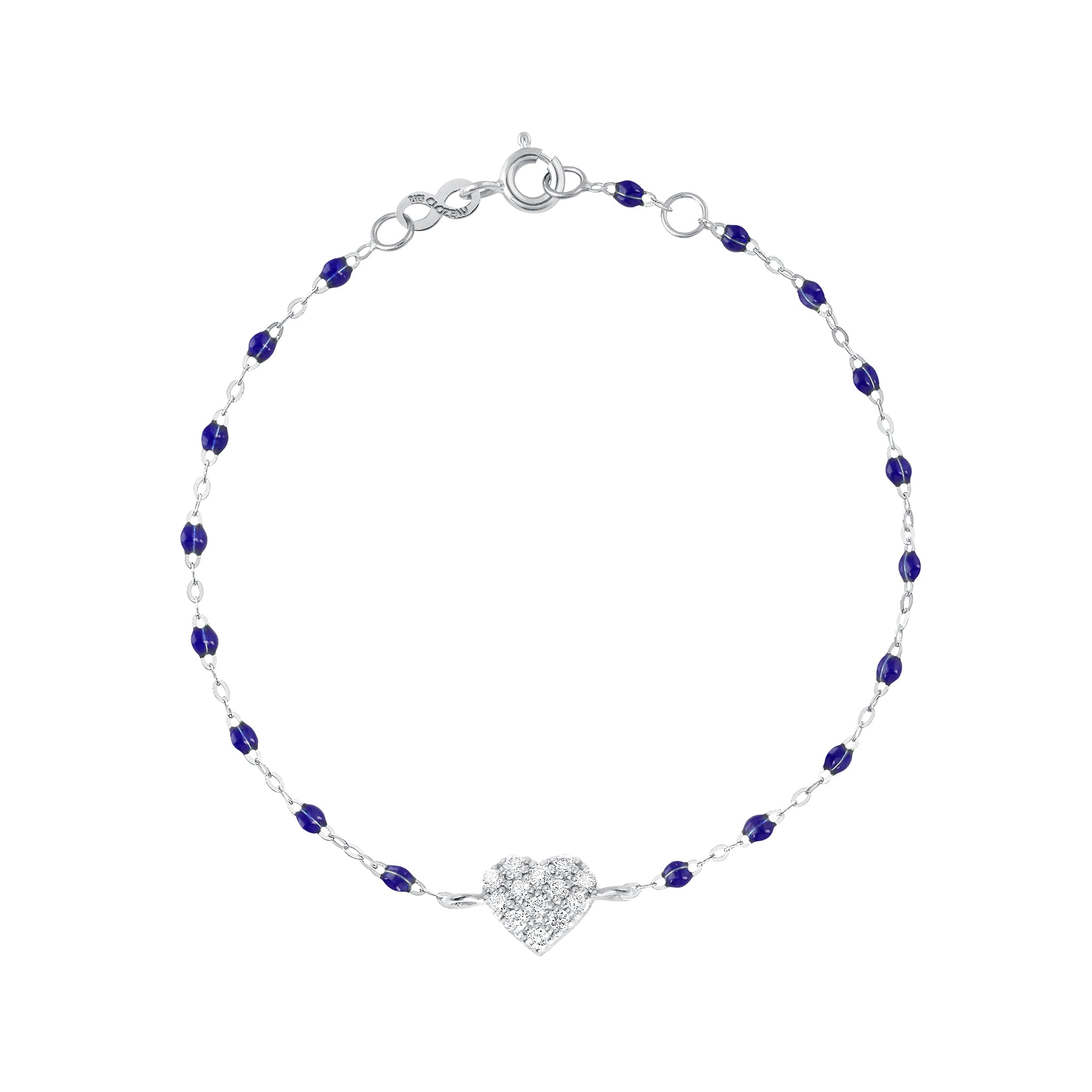 Gigi Clozeau - In Love Diamond Bracelet, Lapis, White Gold, 6.7"