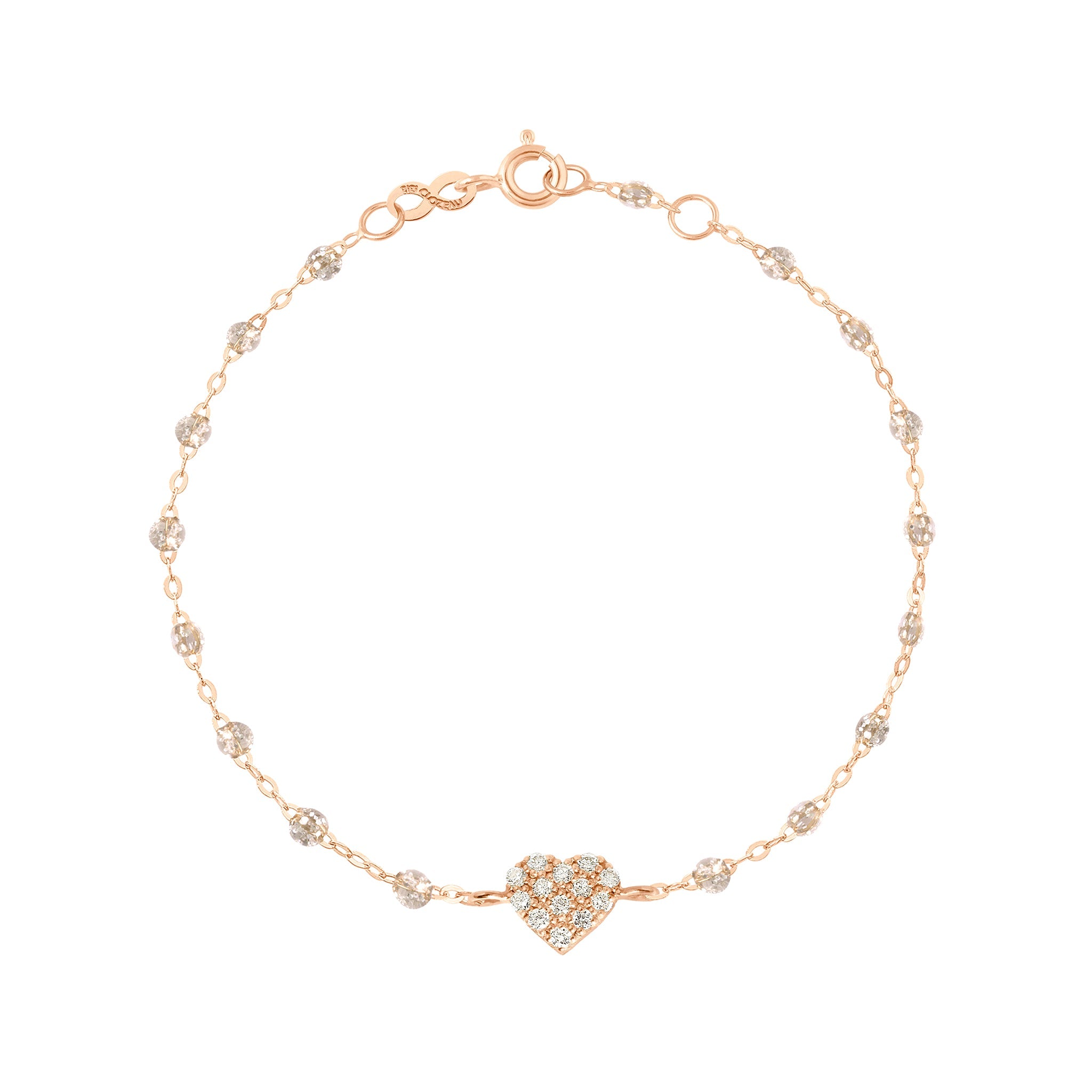 Gigi Clozeau - In Love Diamond Bracelet, Sparkle, Rose Gold, 6.7"