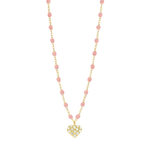 Gigi Clozeau - In Love Diamond Necklace, Blush, Yellow Gold, 16.5