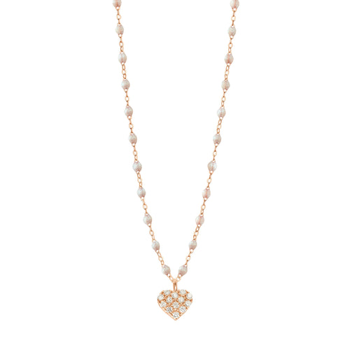 Gigi Clozeau - In Love Diamond Necklace, Opal, Rose Gold, 16.5