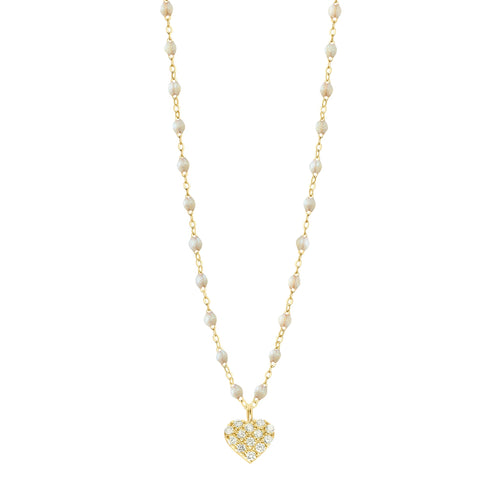 Gigi Clozeau - In Love Diamond Necklace, Opal, Yellow Gold, 16.5