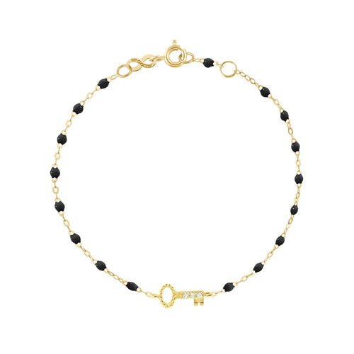 Gigi Clozeau - Key Diamond Black Bracelet, Yellow Gold, 6.7