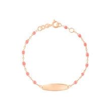 Gigi Clozeau - Little Gigi Fuchsia bracelet, Oval plaque, Rose Gold, 5.9"