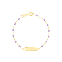 Gigi Clozeau - Little Gigi Lilac bracelet, Oval plaque, Yellow Gold, 5.9"