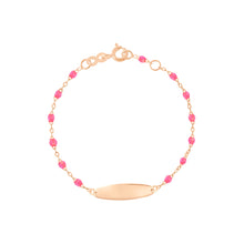 Gigi Clozeau - Little Gigi Pink bracelet, Oval plaque, Rose Gold, 5.1"