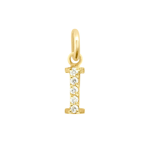 Gigi Clozeau - Lucky Letter I Diamond Pendant, Yellow Gold