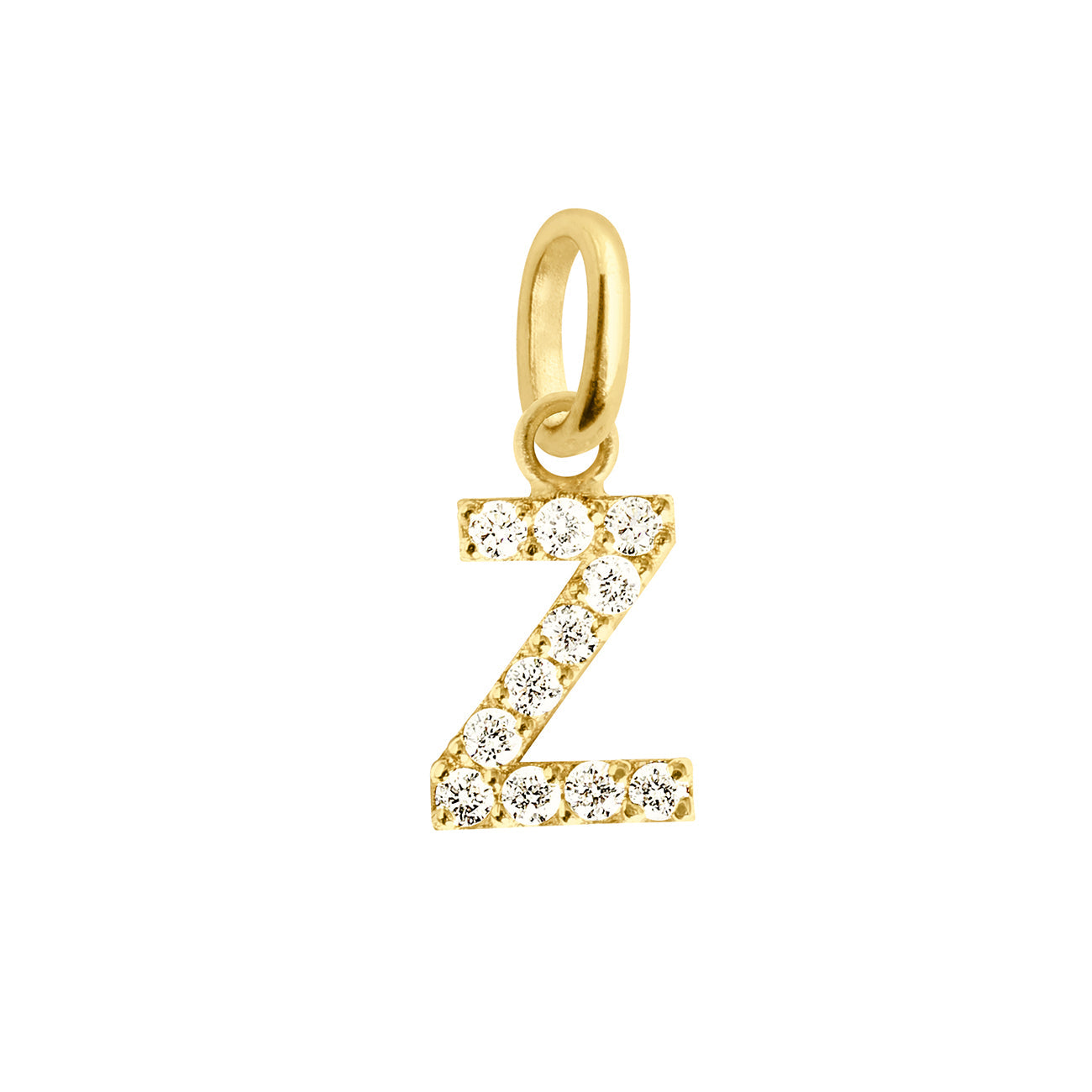 Lucky Letter V Diamond Pendant, White Gold – Gigi Clozeau - Jewelry