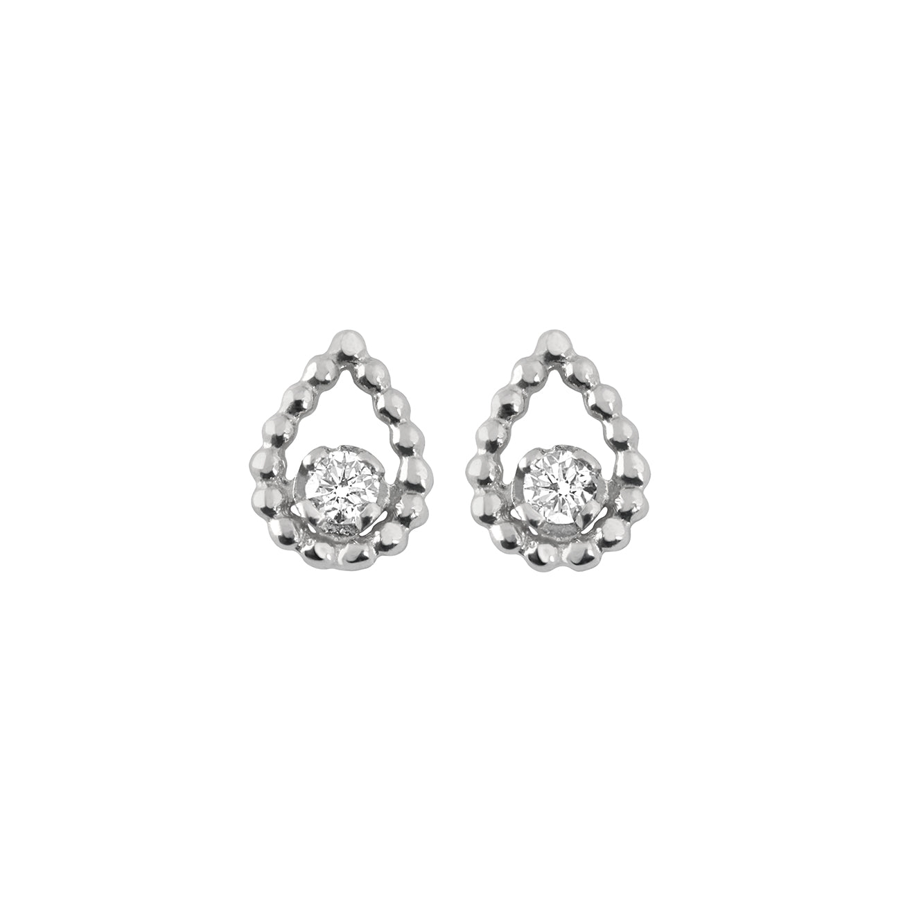 Gigi Clozeau - Lucky Lotus diamond earrings, White Gold