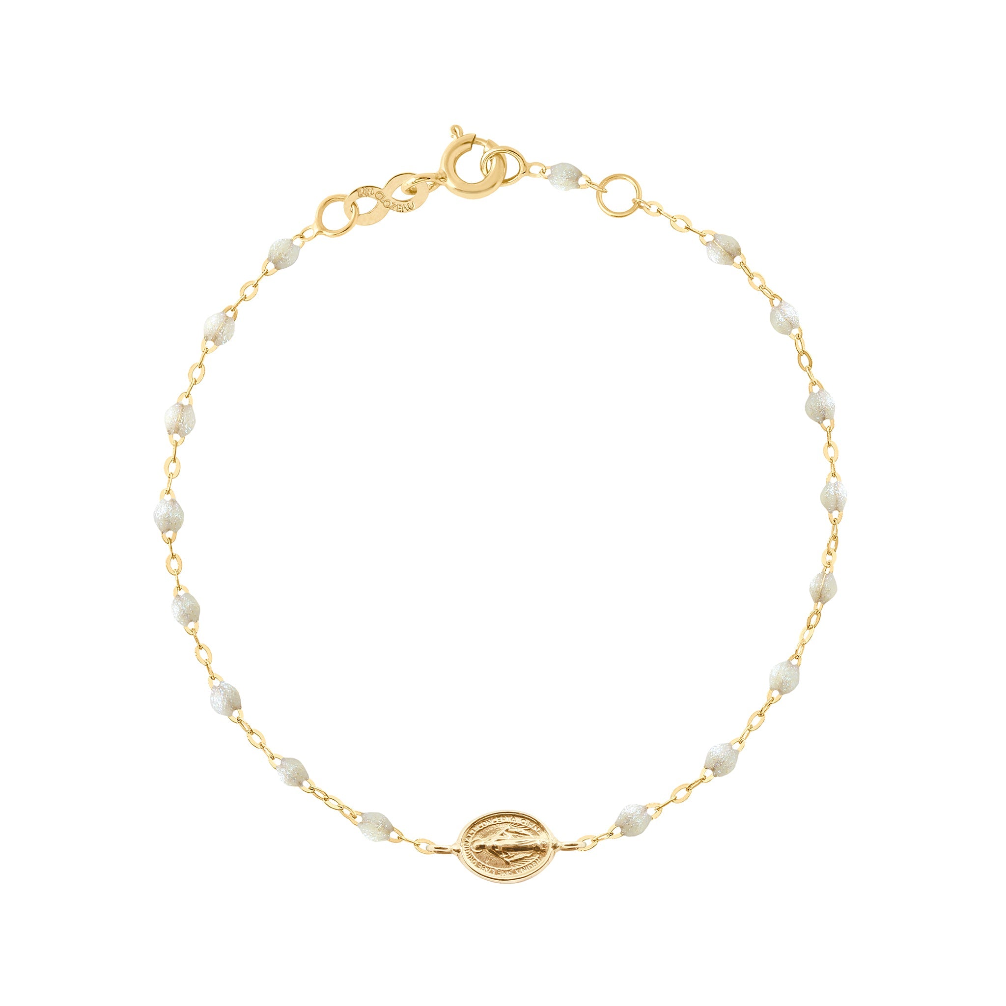 Madone Charm Classic Gigi Opal bracelet, Yellow Gold, 6.7