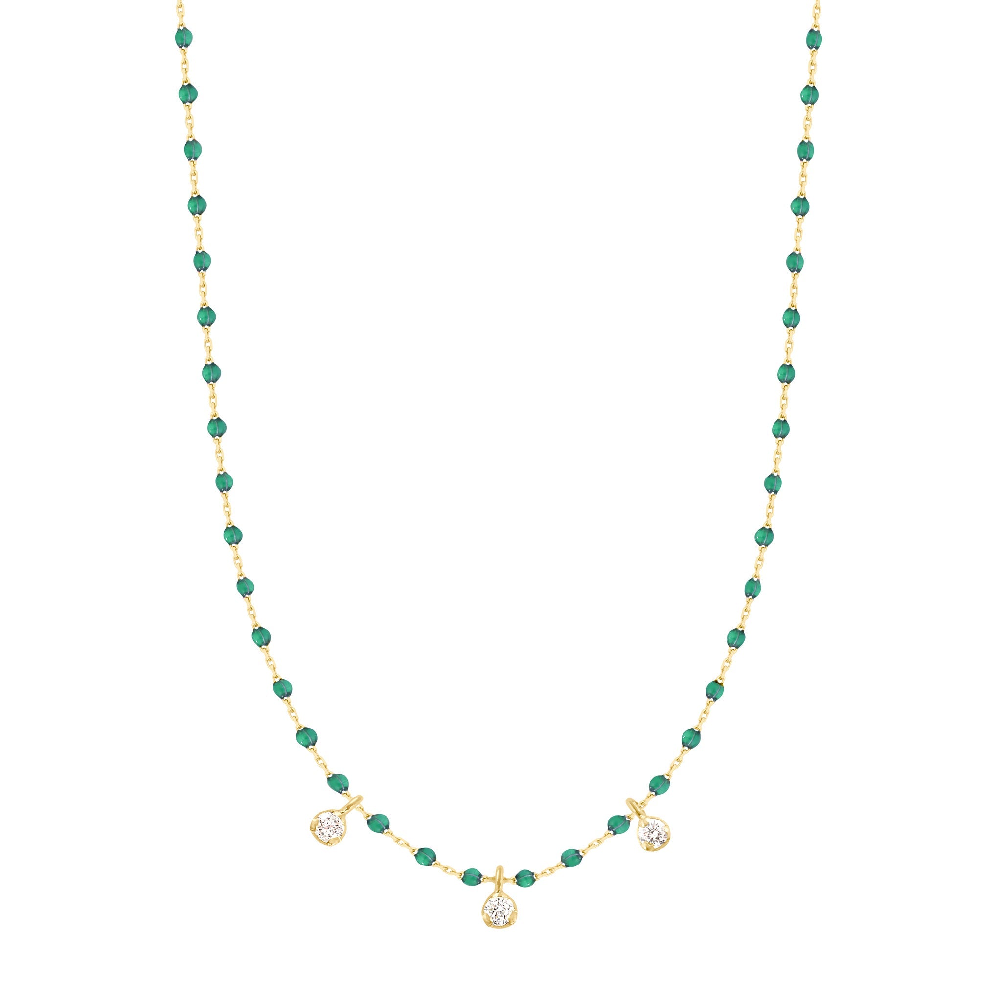 Emerald yellow gold on sale necklace