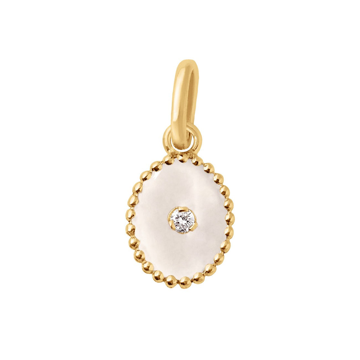 North Star White resin pendant, Yellow Gold – Gigi Clozeau - Jewelry