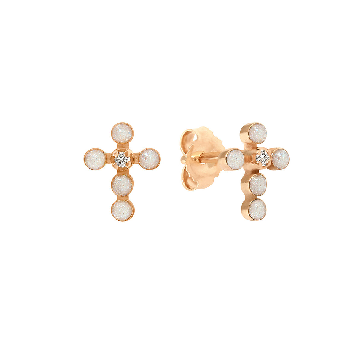 Buy Tiny Cross Stud Earrings, Cross Earrings, Teeny Tiny Studs, Rose Gold  Earrings, Baptism Gift, Confirmation, Children Earrings, Baby Earrings  Online in India - Etsy