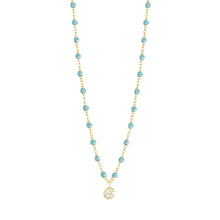 Gigi Clozeau - Puce Classic Gigi Aqua diamond necklace, Yellow Gold, 16.5"