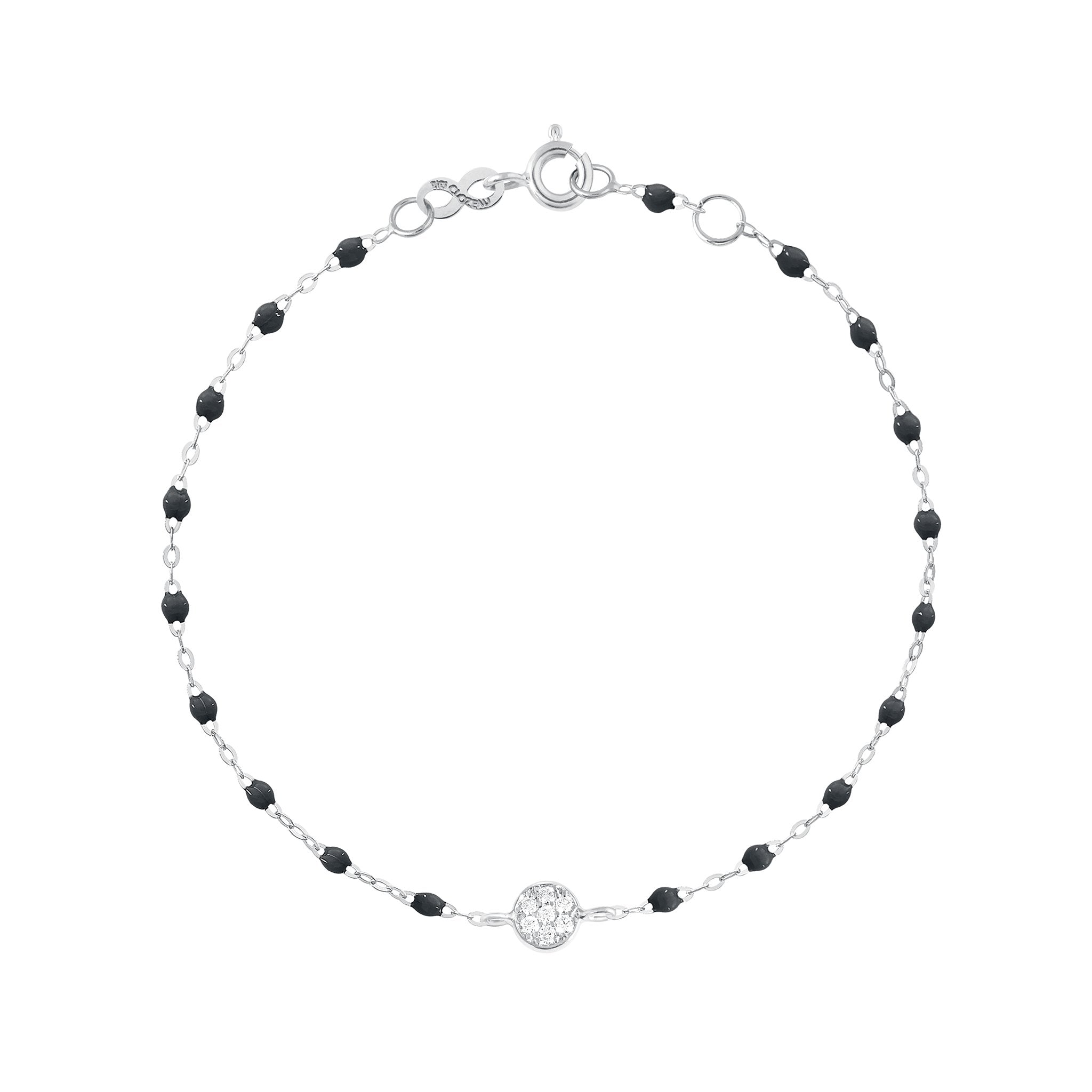 Gigi Clozeau - Puce Classic Gigi Black diamond bracelet, White Gold, 6.7"