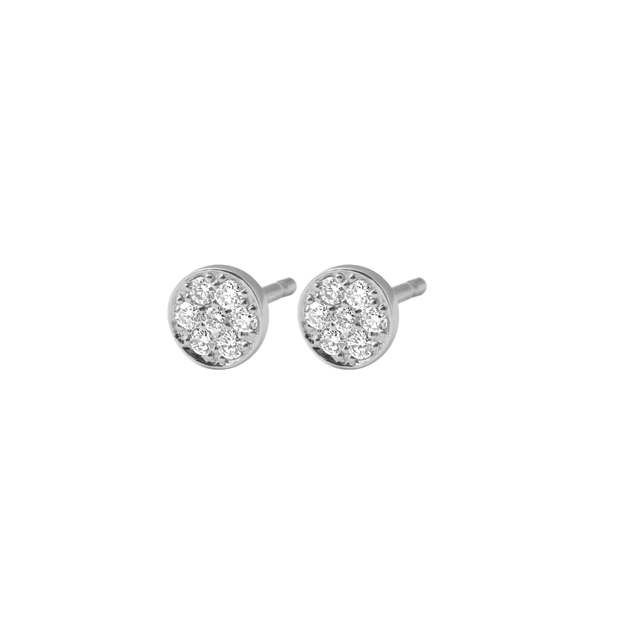 White earrings, – Diamond - Gigi Jewelry Gold Clozeau Puce