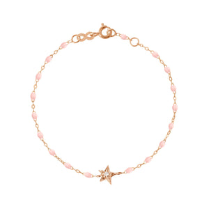 Gigi Clozeau - Star Classic Gigi Baby Pink diamond bracelet, Rose Gold, 6.7"