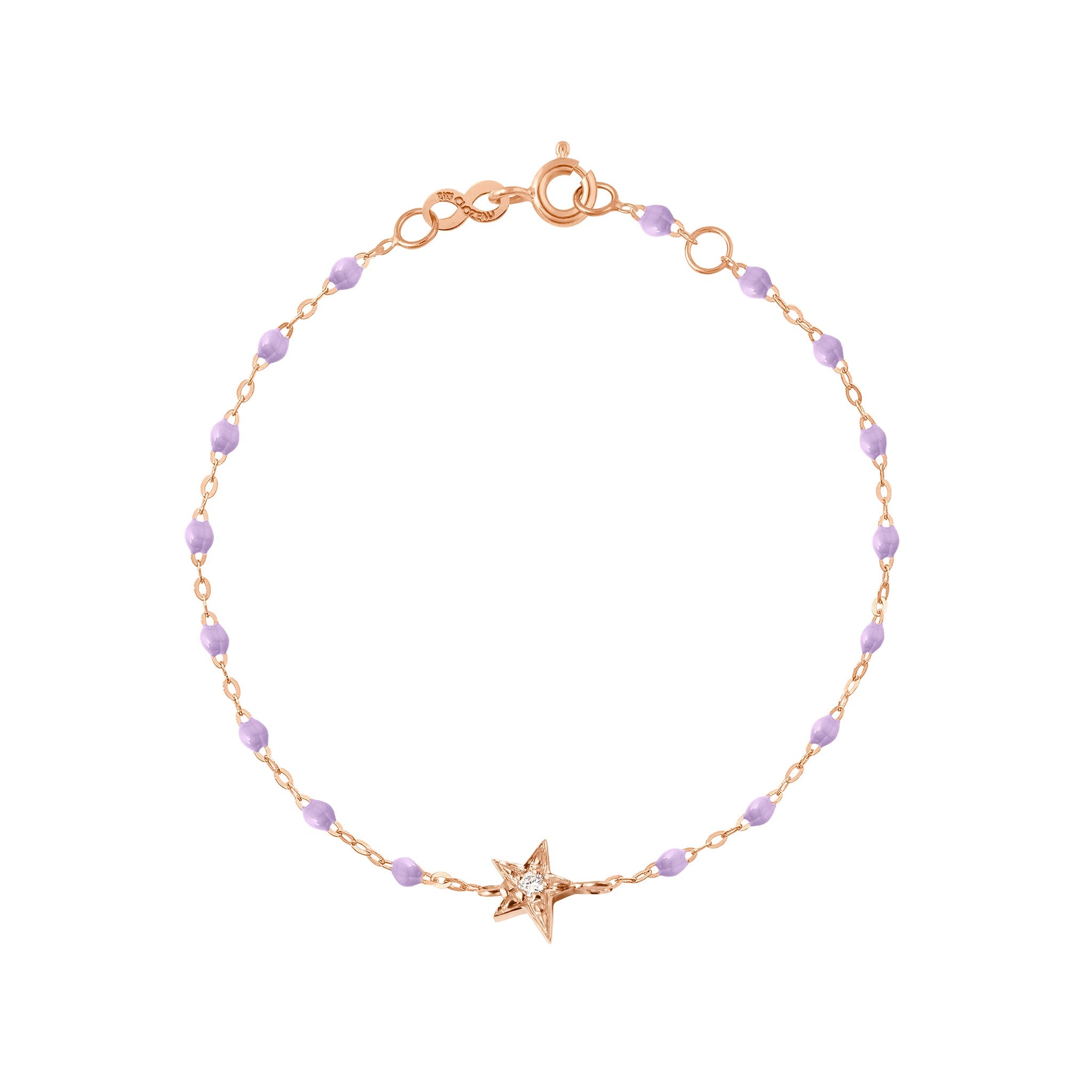 Gigi Clozeau - Star Classic Gigi Lilac diamond bracelet, Rose Gold, 6.7"